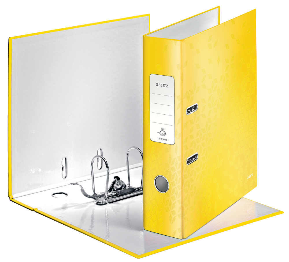 Biblioraft plastifiat 8cm 180grade galben wow leitz [2]
