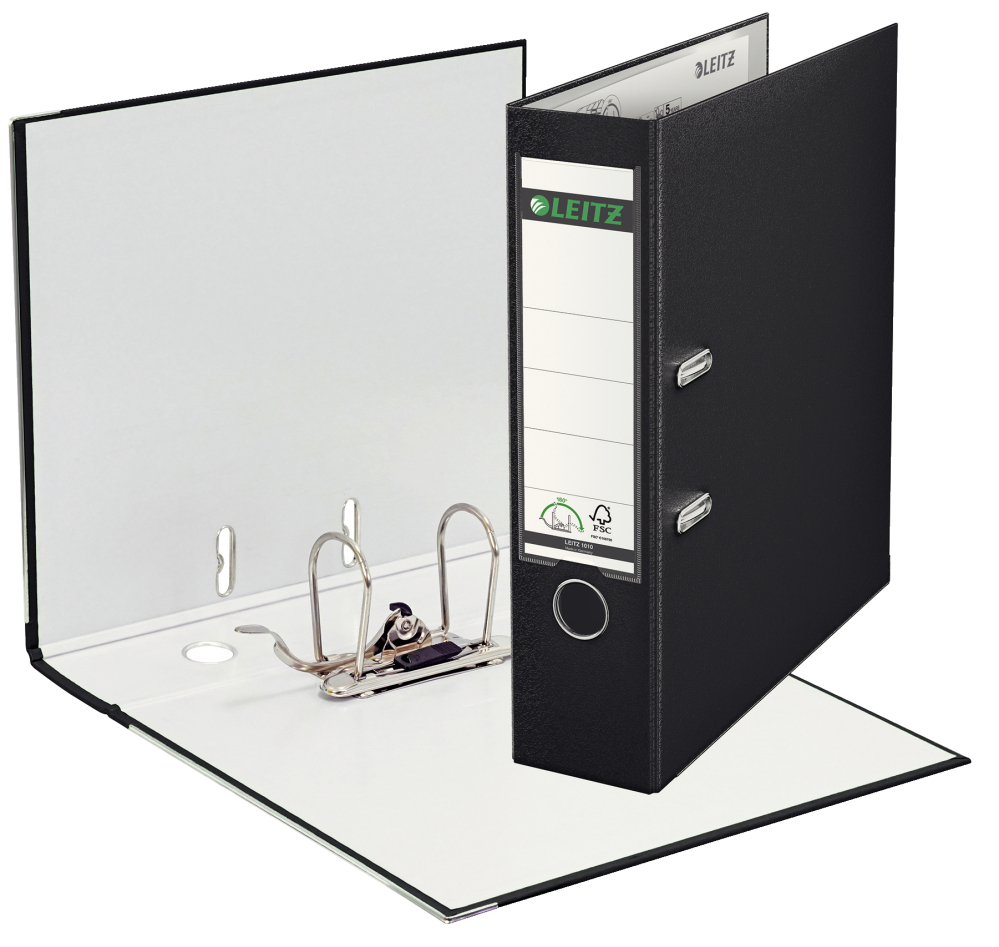 Biblioraft plastifiat 8cm 180grade negru leitz [4]