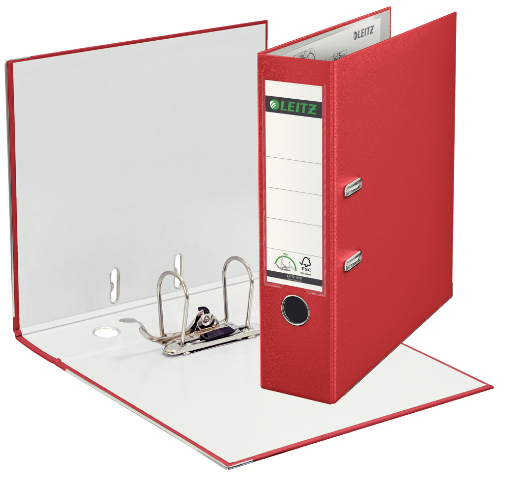 Biblioraft plastifiat 8cm 180grade rosu leitz [4]