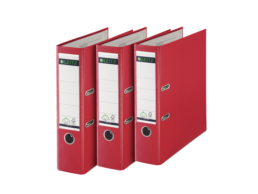 Biblioraft plastifiat 8cm 180grade rosu leitz [5]