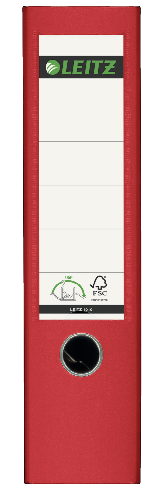 Biblioraft plastifiat 8cm 180grade rosu leitz [2]