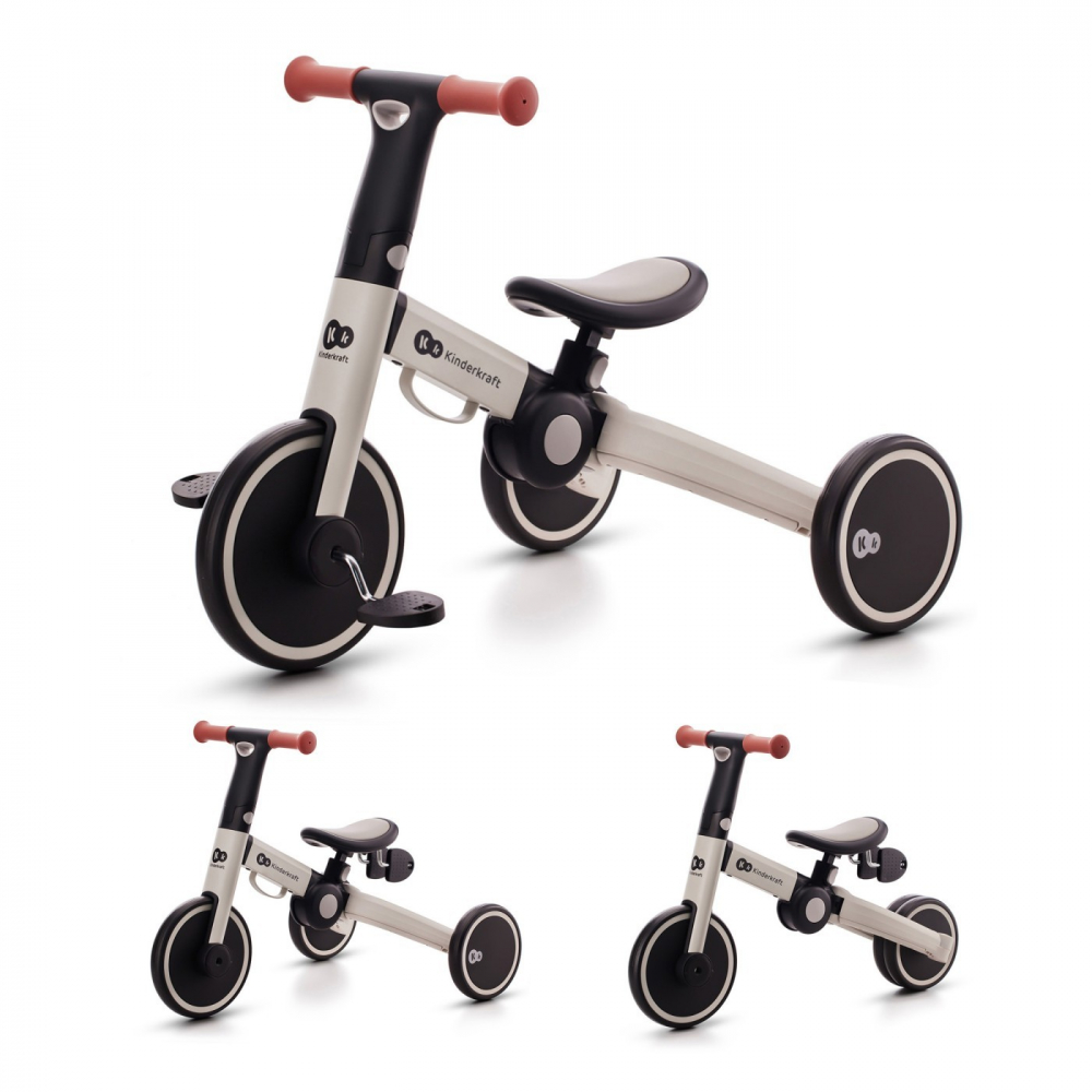 Bicicleta de echilibru / tricicleta kinderkraft 4trike, silver grey, varsta de la 2 ani la 5 ani [4]