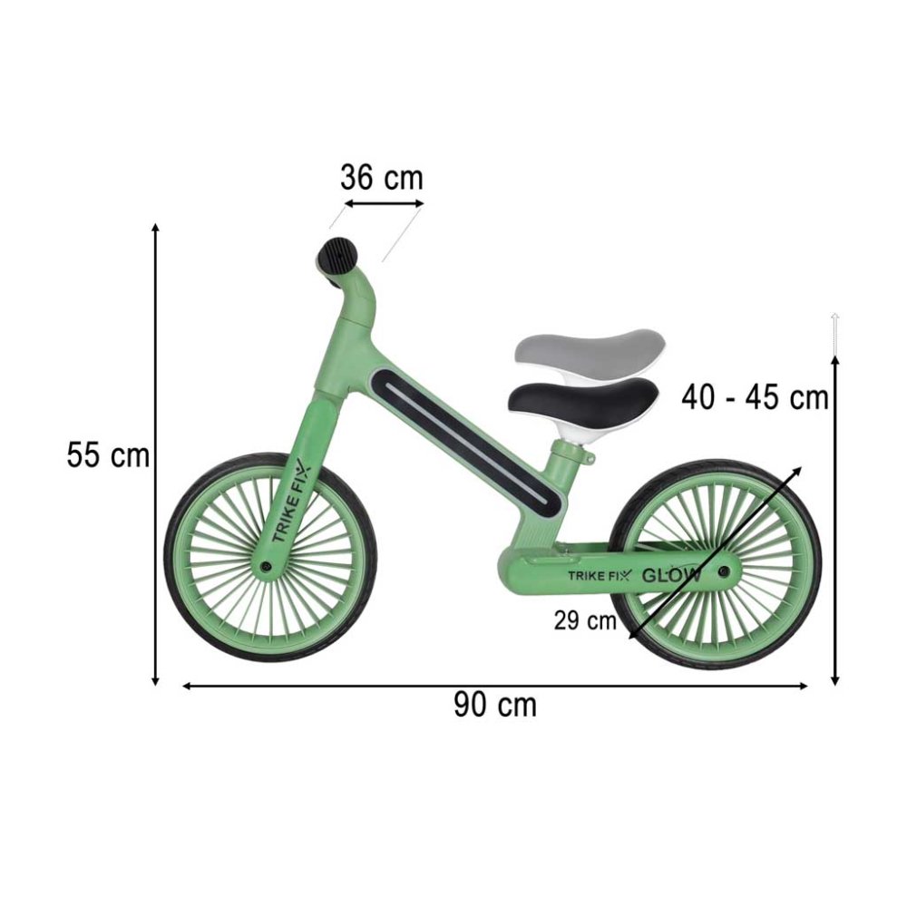 Bicicleta echilibru copii LED RGB 12 inch fara pedale | 2+ ani | Trike Fix Glow [5]