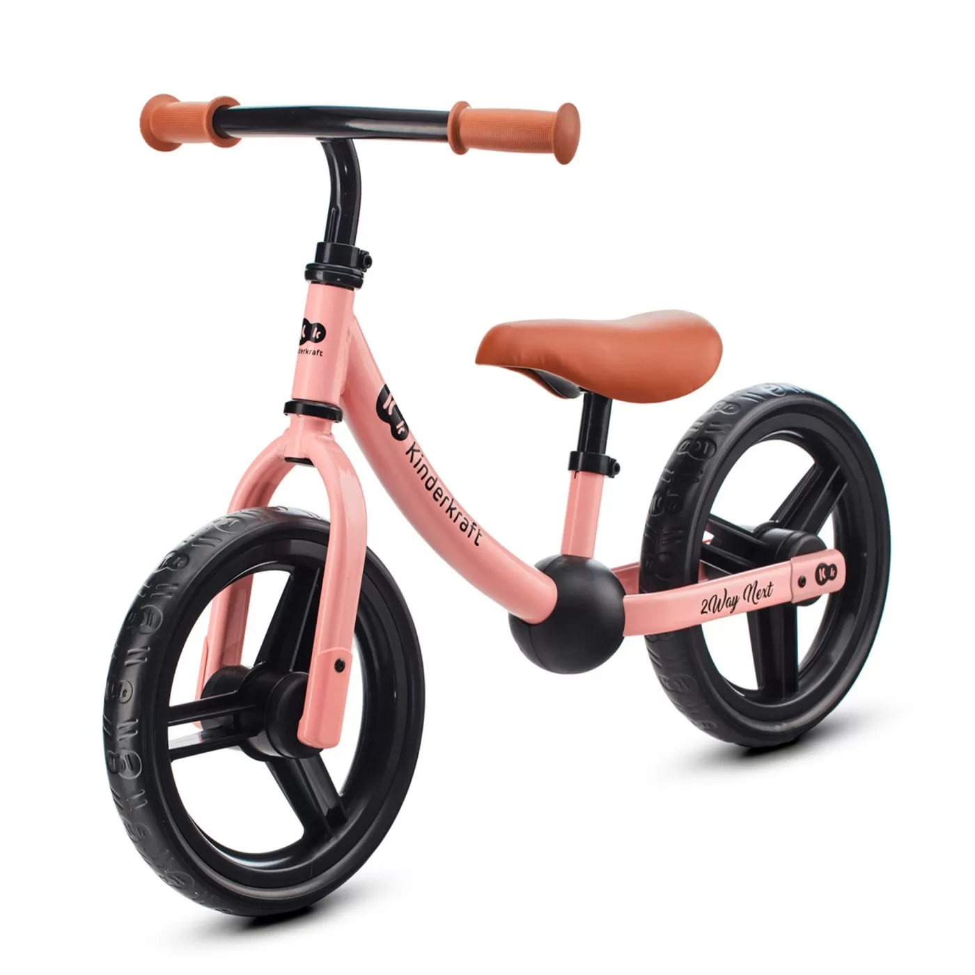 Bicicleta fara pedale, kinderkraft - 2way next, portocaliu, 12inch, rose pink, varsta de la 2 ani la 5 ani [1]