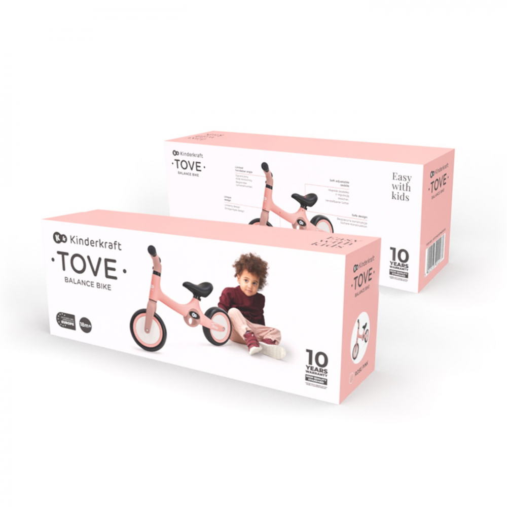 Bicicleta fara pedale kinderkraft tove, roz, varsta de la 2 ani la 6 ani [5]