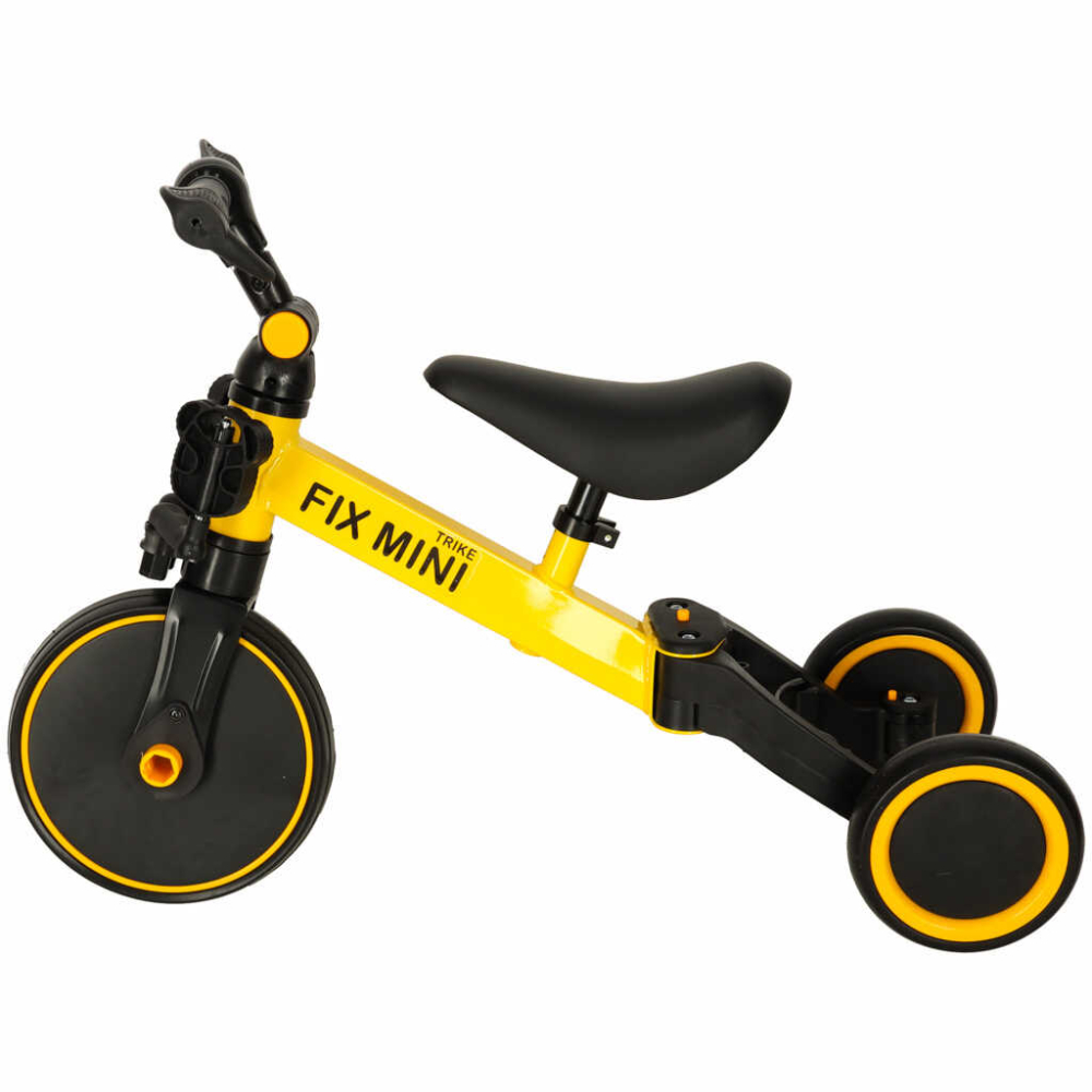 Bicicleta fara pedale copii 3 in 1 Trike Fix Mini cu pedale, tricicleta copii 18 luni – 4 ani, galben [7]