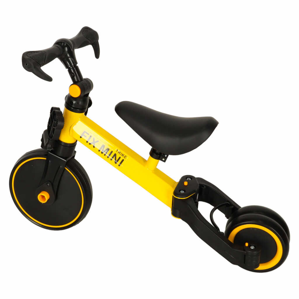 Bicicleta fara pedale copii 3 in 1 Trike Fix Mini cu pedale, tricicleta copii 18 luni – 4 ani, galben [10]