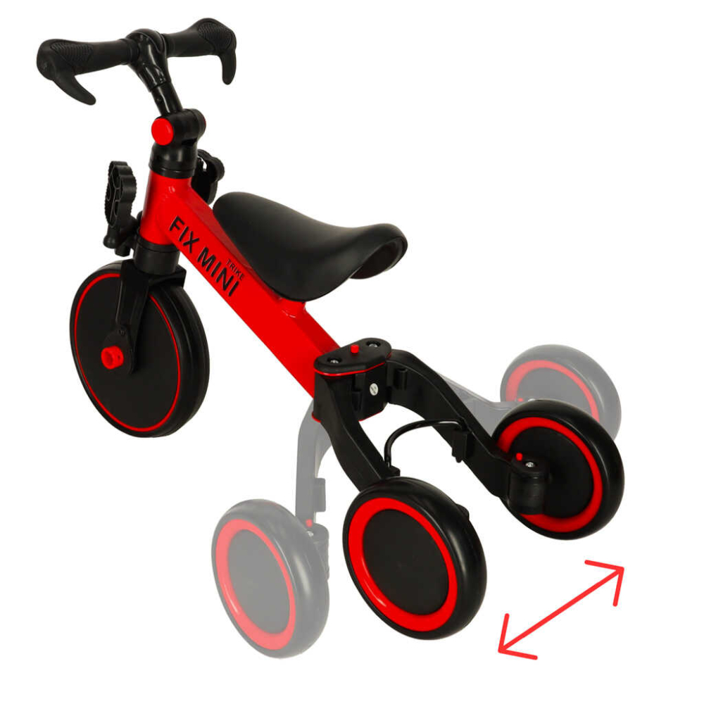 Bicicleta fara pedale copii 3 in 1 Trike Fix Mini cu pedale, tricicleta copii 18 luni – 4 ani, rosie [5]