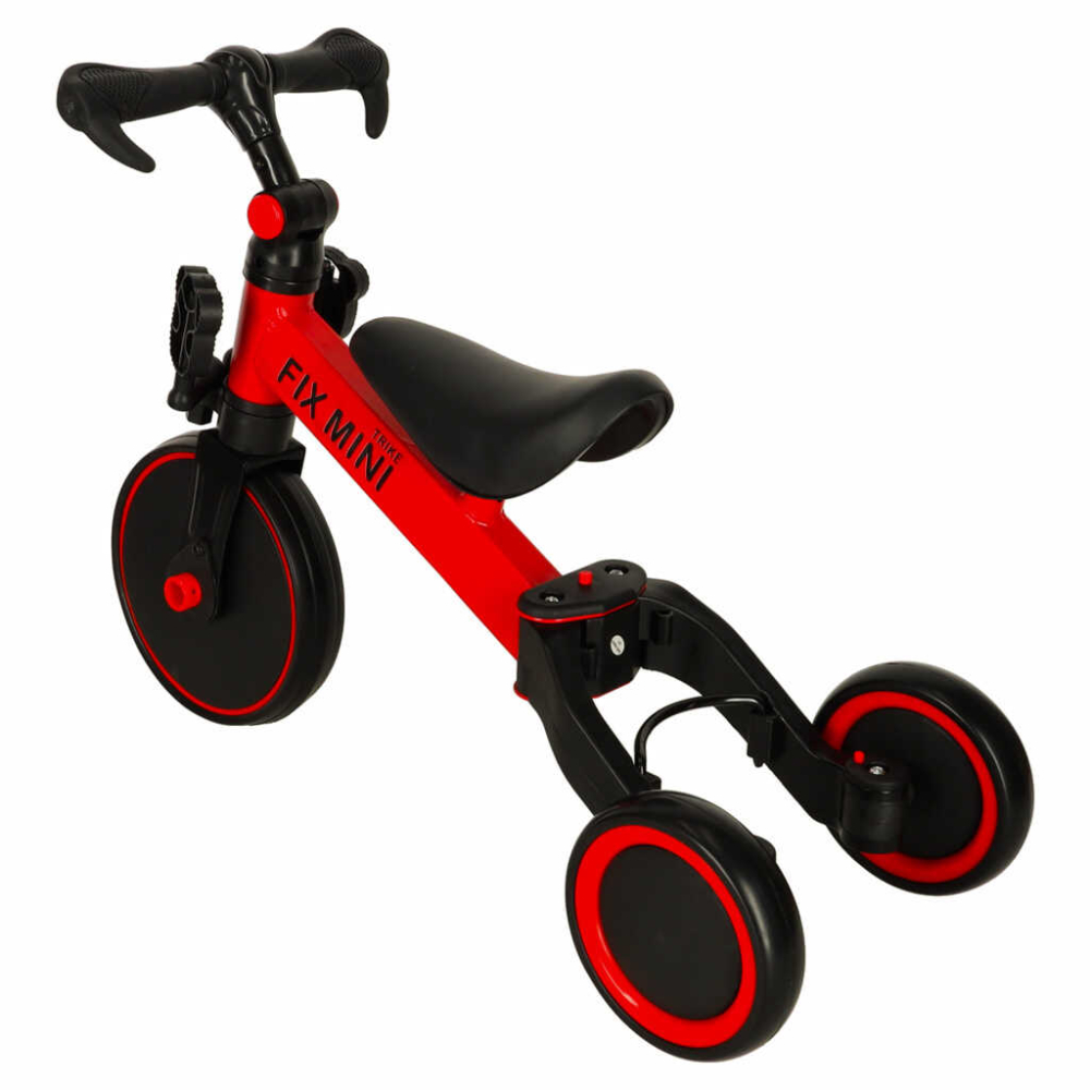 Bicicleta fara pedale copii 3 in 1 Trike Fix Mini cu pedale, tricicleta copii 18 luni – 4 ani, rosie [10]