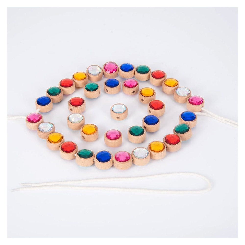 Bijuterii acrilice de snuruit, 36 bucati, Tickit, copii varsta 3-10 ani [6]