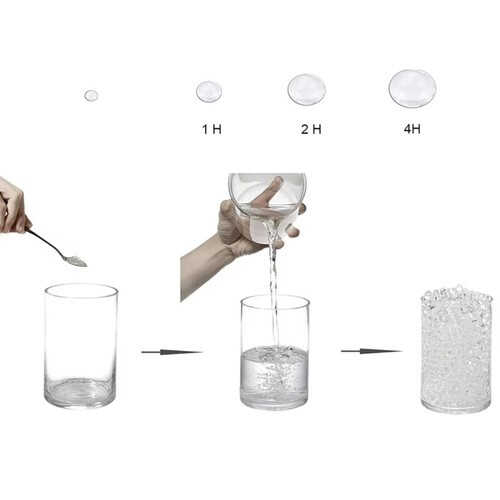 Bile din hidrogel, 10000 buc, Expandabile in apa, biodegradabile, diametru 11 mm, transparente [4]