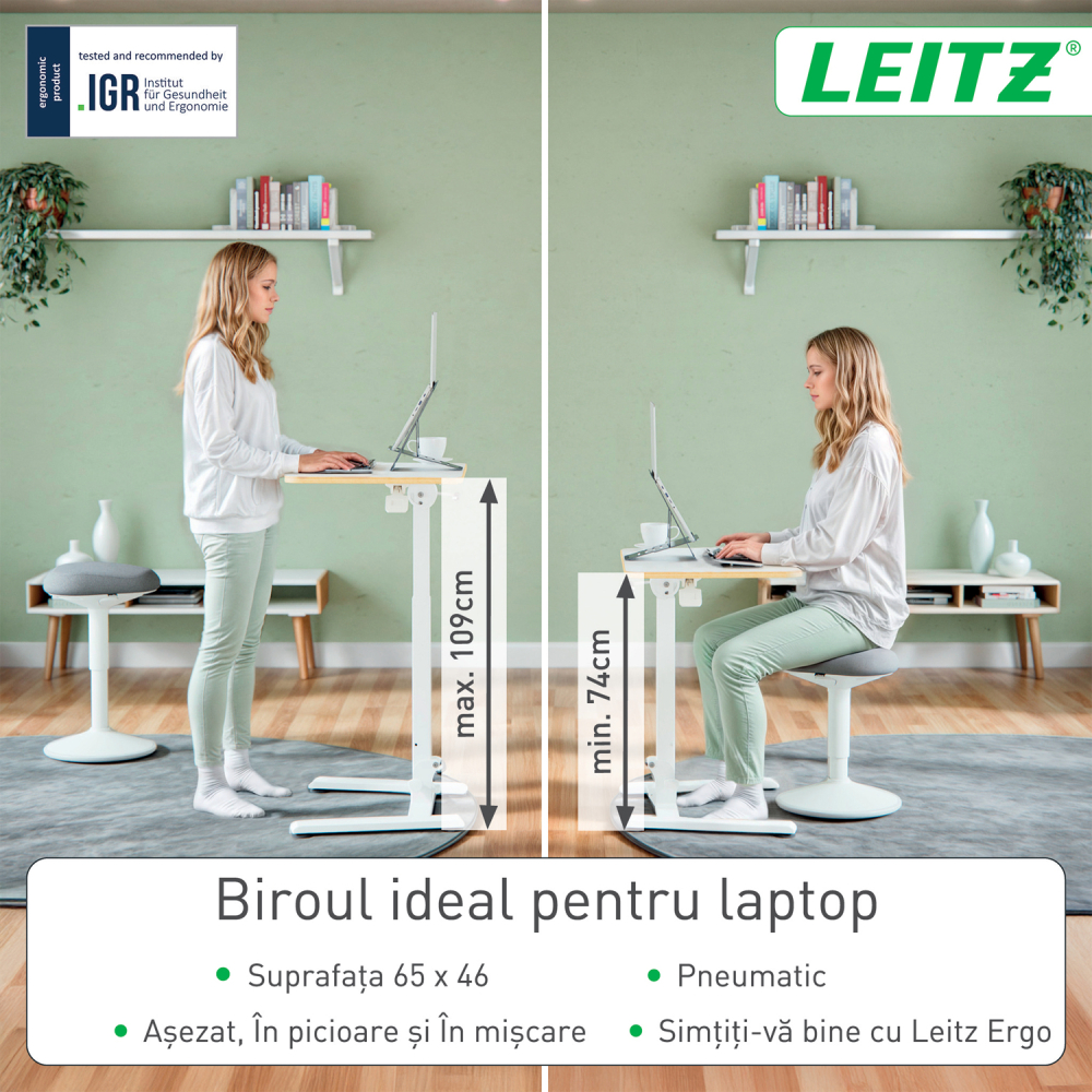 Birou ergonomic pliabil ajustabil pe inaltime ergo leitz [3]