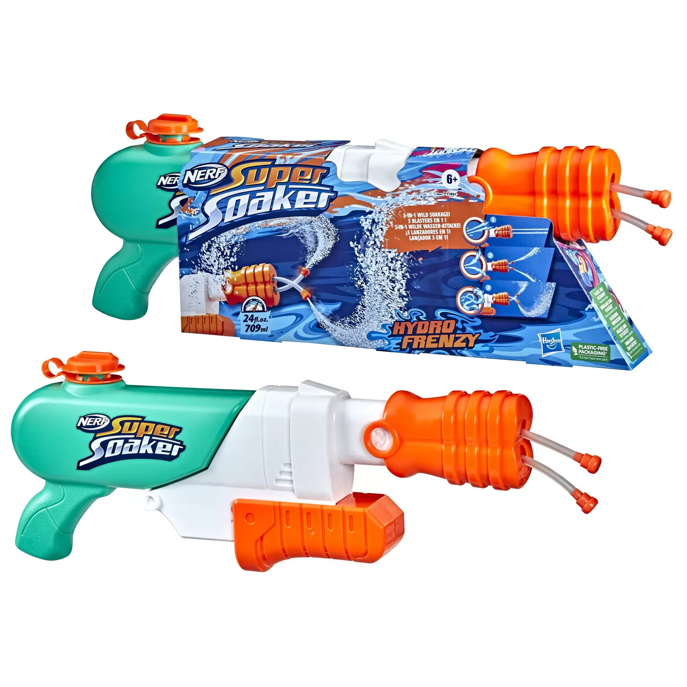Blaster cu apa nerf super soaker hydro frenzy, varsta de la 6 ani la +15 ani [4]