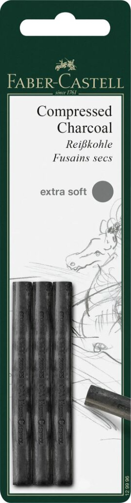 Blister 3 buc carbune presat pitt monochrome extra-soft faber-castell [1]