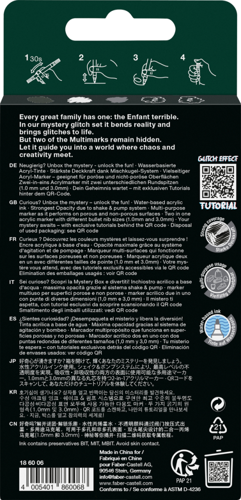Blister 5 markere acrilice multimark mystery set 1 faber-castell [2]