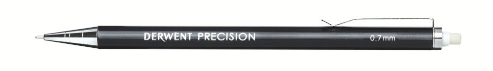 Blister creion mecanic 0.7mm profesional negru +mine + 2 radiere derwent [5]