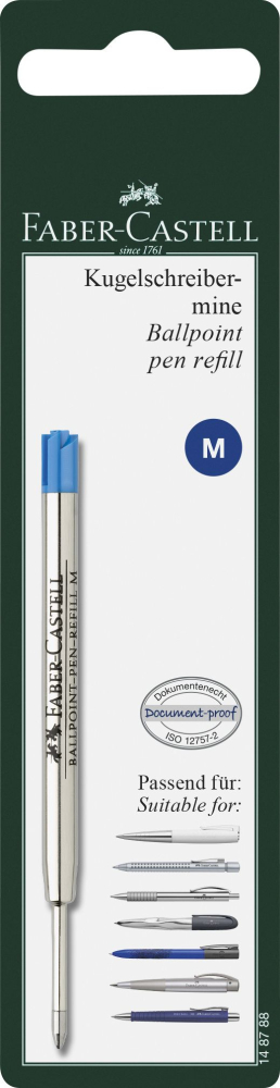 Blister rezerva pix metal m albastra faber-castell [1]