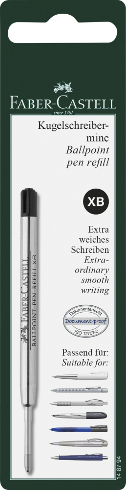 Blister rezerva pix metal xb neagra faber-castell [1]