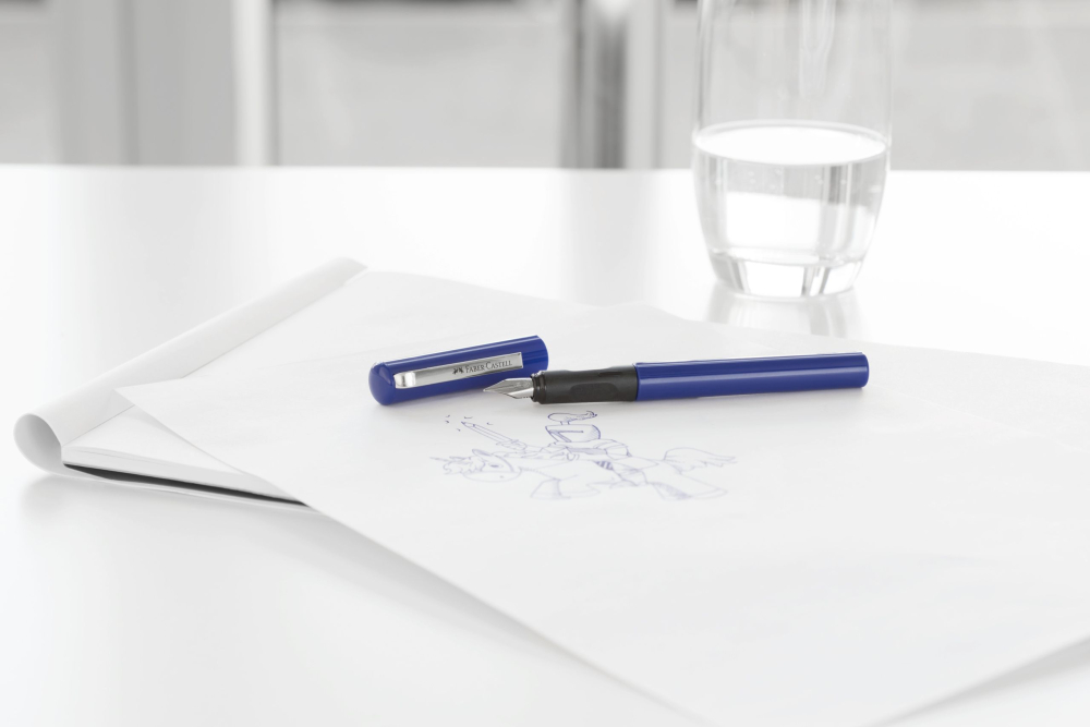 Blister stilou scolar albastru + 6 cartuse faber-castell [2]