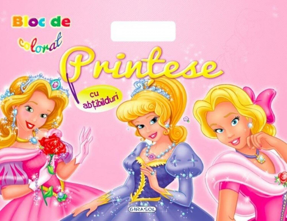 Bloc de desen cu abtibilduri - Printese [1]