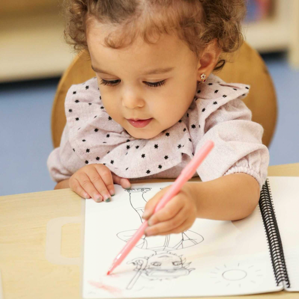 Caiet reutilizabil de desenat pentru colorat cu 12 pagini, cu tortita. [3]