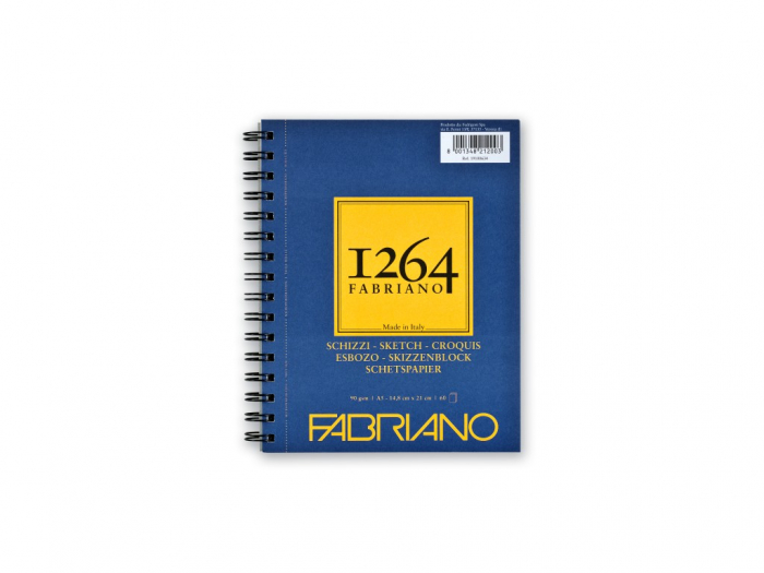 Bloc desen 1264 Schizzi, A5, 90gr, 60 file, cu spirala pe lungime Fabriano [1]