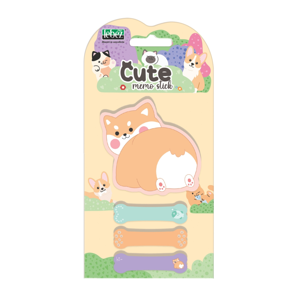 Bloc notes adeziv +  3 index, Pisica Cute, 6 modele (96 blistere/display), copii varsta 3 ani+,6 ani+,8 ani+ [2]