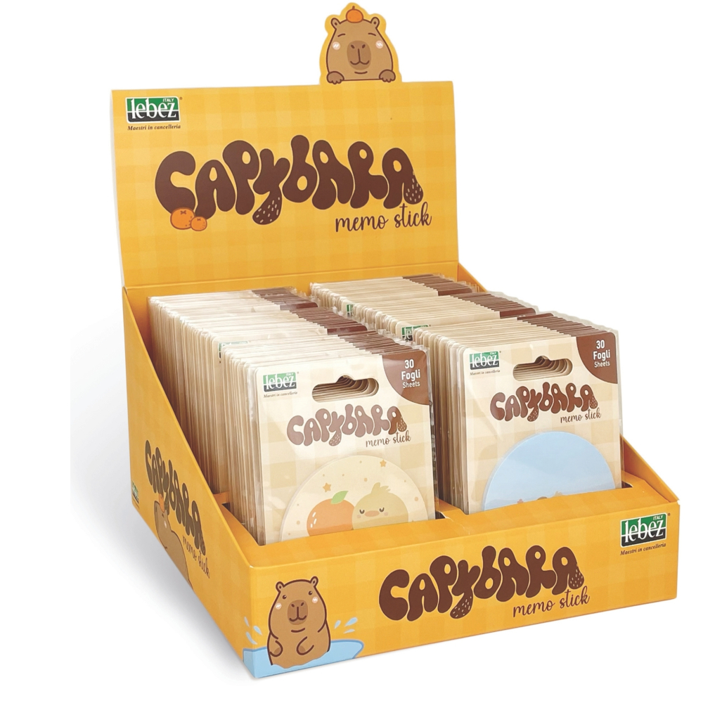 Bloc notes adeziv, Capibara, 6 modele (84 blistere/display), copii varsta 3 ani+,6 ani+,8 ani+ [1]