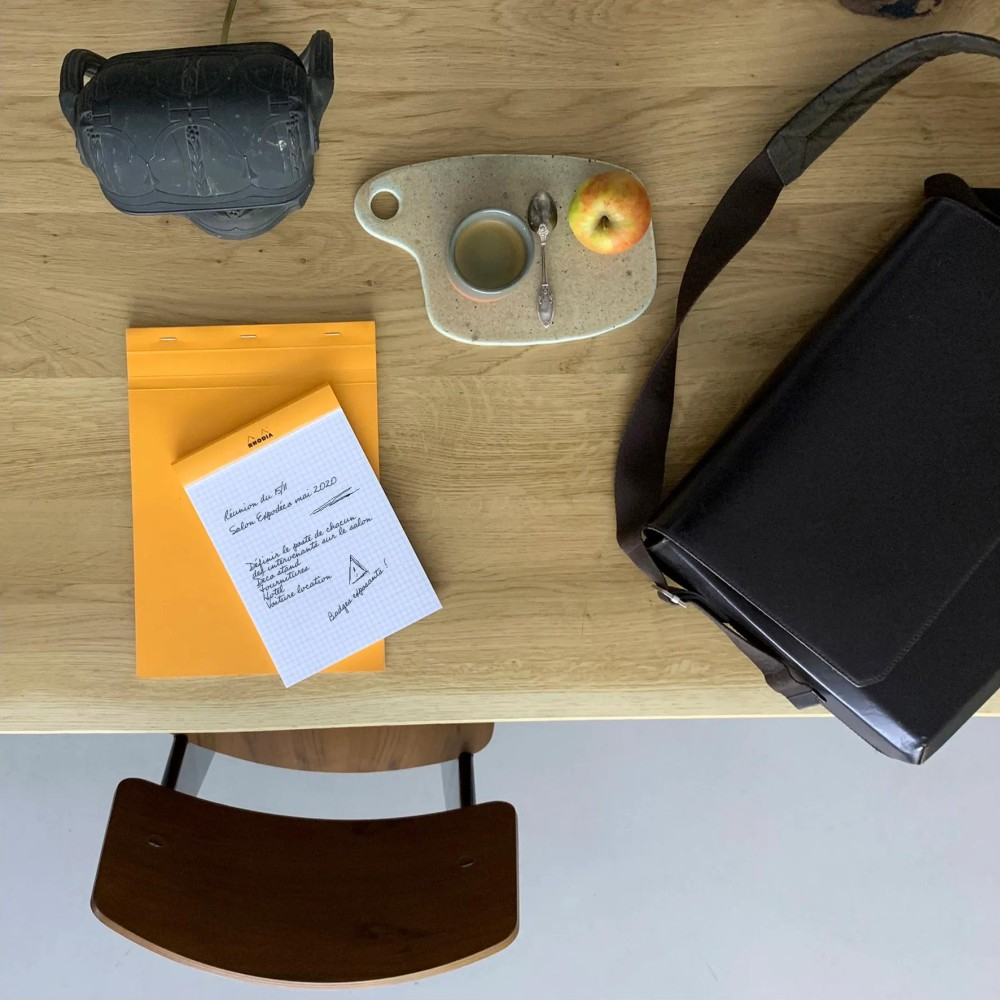 Blocnotes A4, capsat, 80 file, N°18, Rhodia Basic, orange [4]
