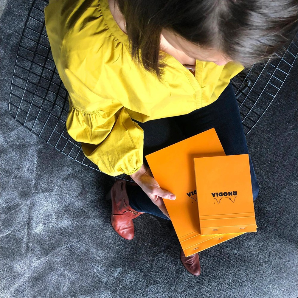 Blocnotes A4, capsat, 80 file, N°18, Rhodia Basic, orange [6]