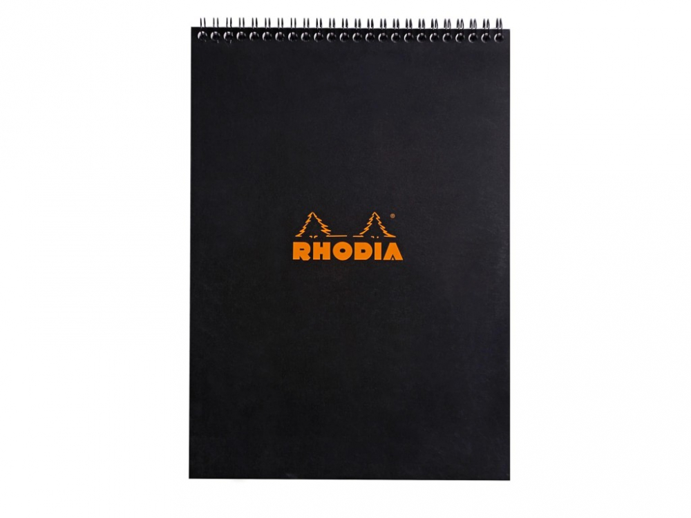 Blocnotes A4, spirală 80 file, Rhodia Classic, black [1]
