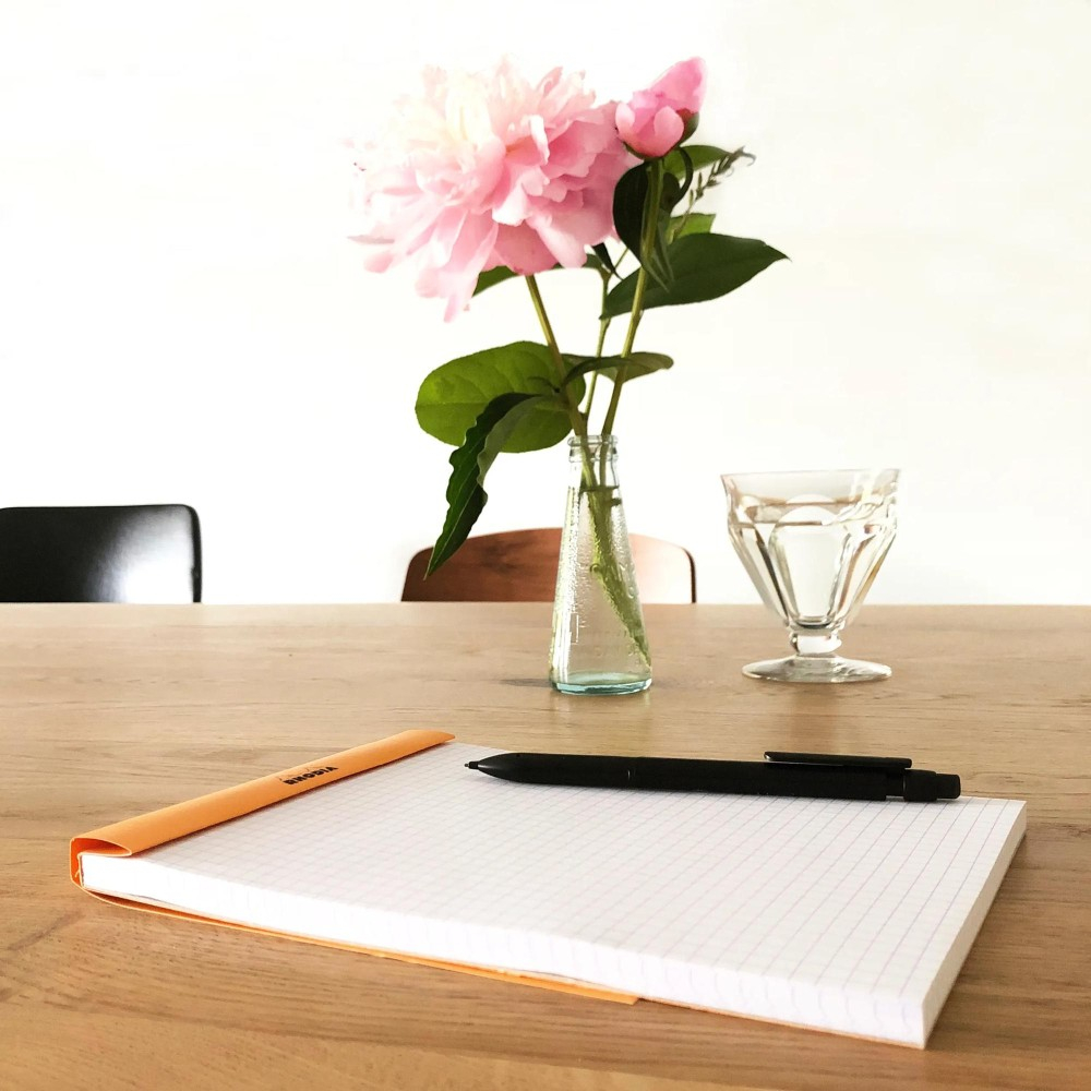 Blocnotes A5, capsat, 80 file, N°16, Rhodia Basic, orange [6]