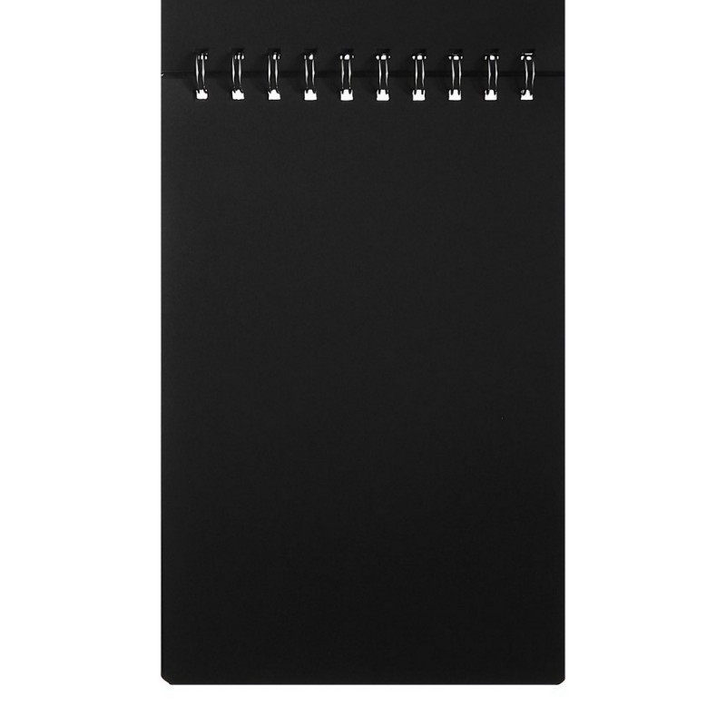 Blocnotes B5 CNX, 30 file, hartie neagra, velin, coperta cartonata, cu spira [2]