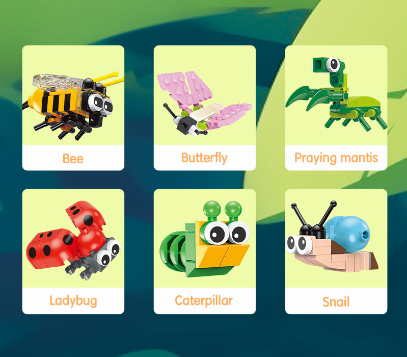 Blocuri constructii tip lego model insecte asortate deli [2]
