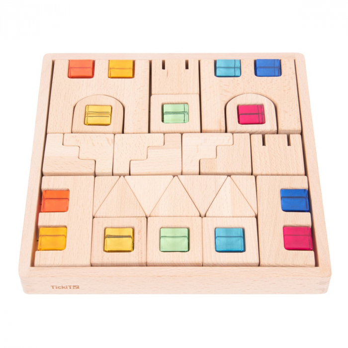 Blocuri de constructie din lemn cu cristale colorate, 3-10 ani [3]