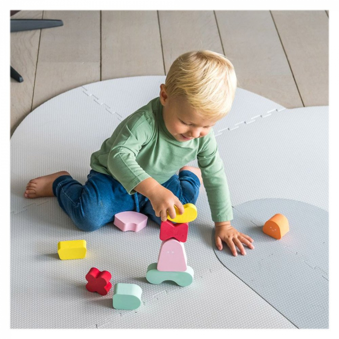 Blokki, joc de stivuire din spuma, coral pink, Quut Toys, 1-5 ani [4]