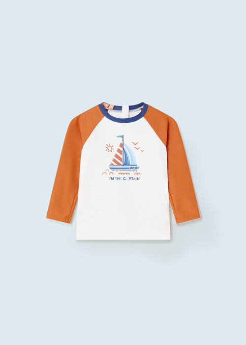 Bluza cu maneca lunga pentru bebe baieti, Barca, Pomelo [2]