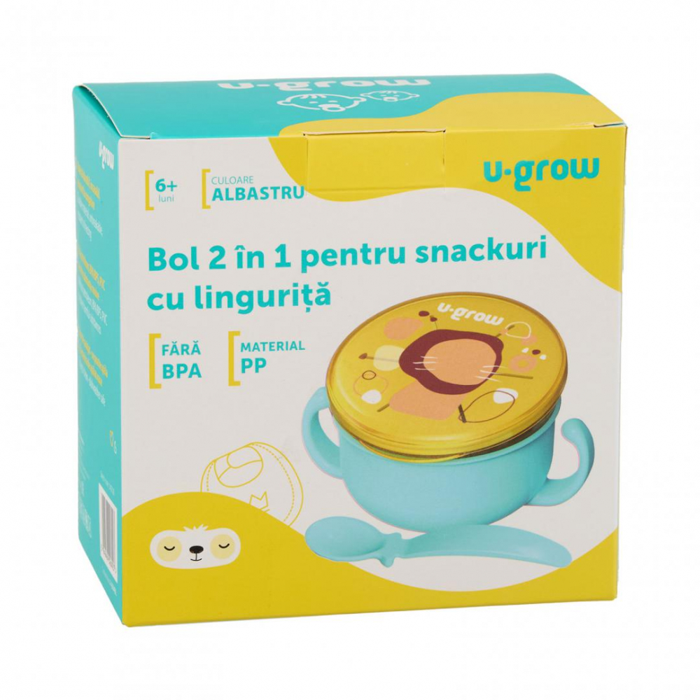 Bol 2 in 1 pentru snackuri, blue [7]