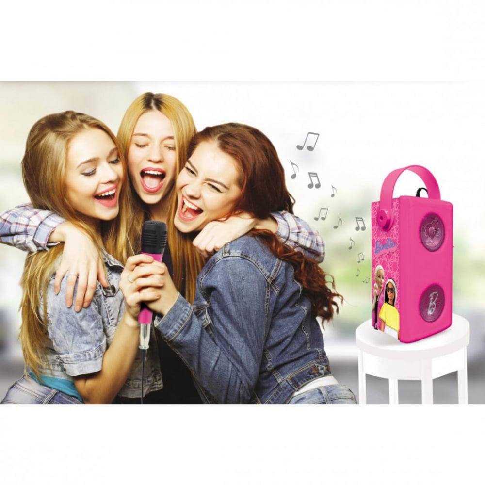 Boxa cu lumini si microfon fara fir, barbie [4]