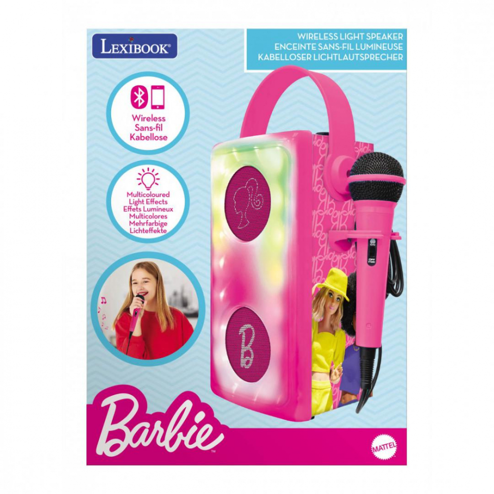 Boxa cu lumini si microfon fara fir, barbie [2]