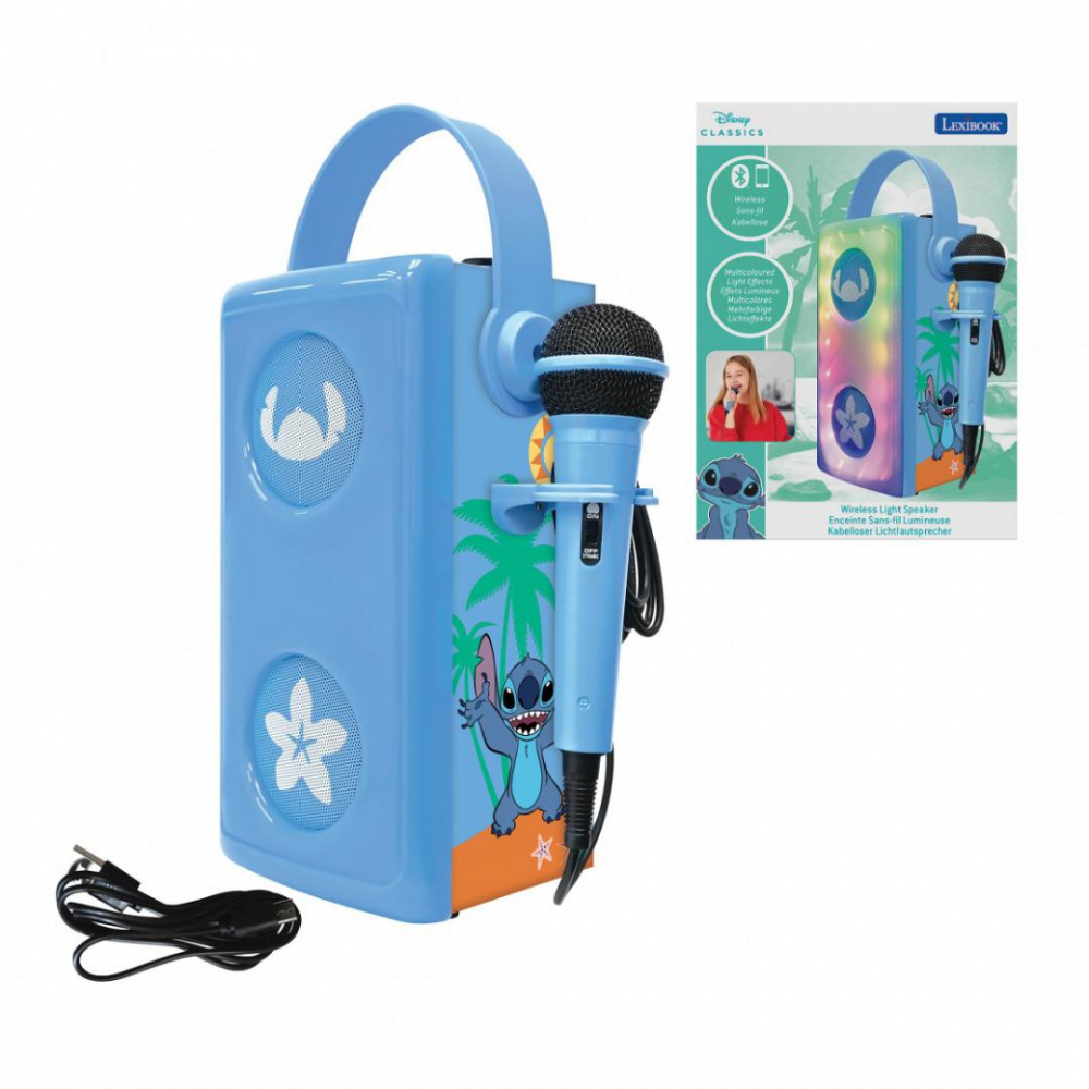 Boxa cu lumini si microfon fara fir, stitch [1]