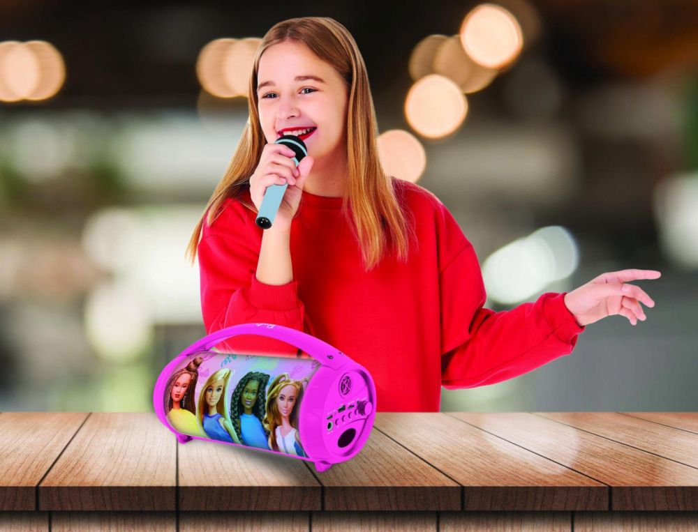 Boxa cu microfon si lumini, barbie [6]