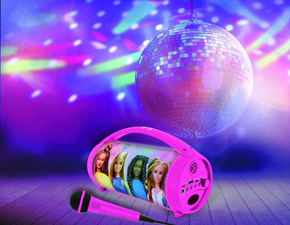 Boxa cu microfon si lumini, barbie [5]