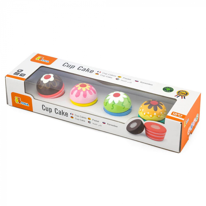 Briose din lemn, set 4 bucati, Viga Toys, 2-5 ani [4]
