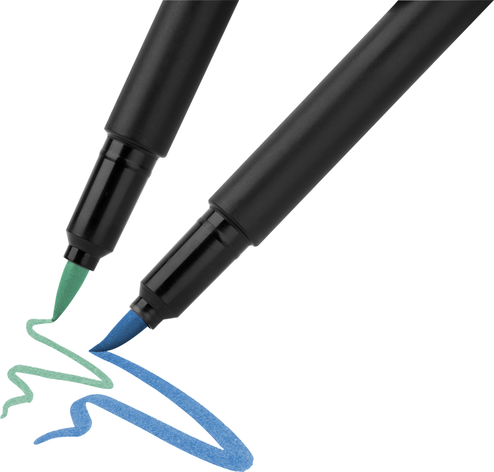 Brush pens black edition set 10 culori faber-castell [4]