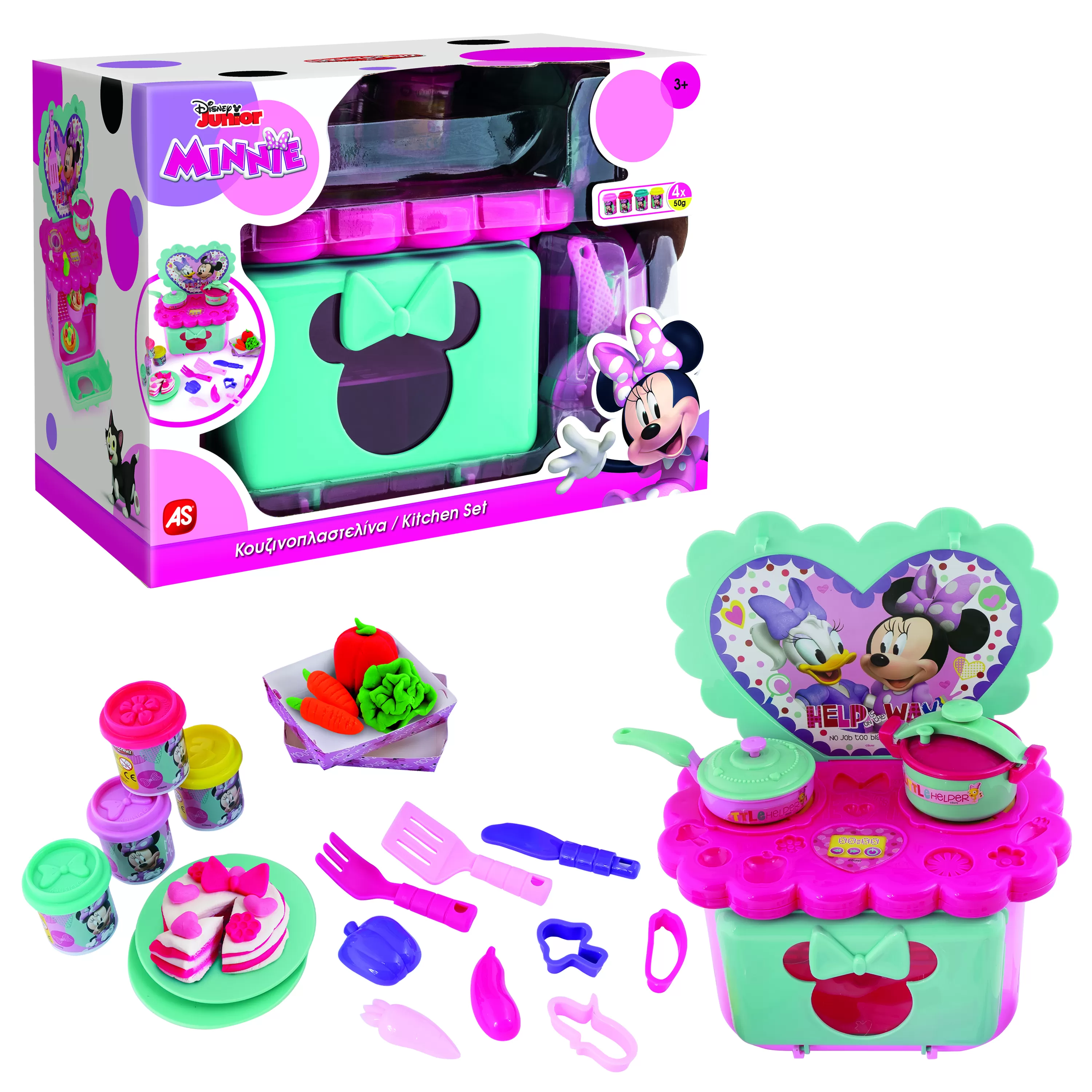 Bucataria de plastilina minnie cu accesorii, varsta de la 3 luni la 6 ani [4]