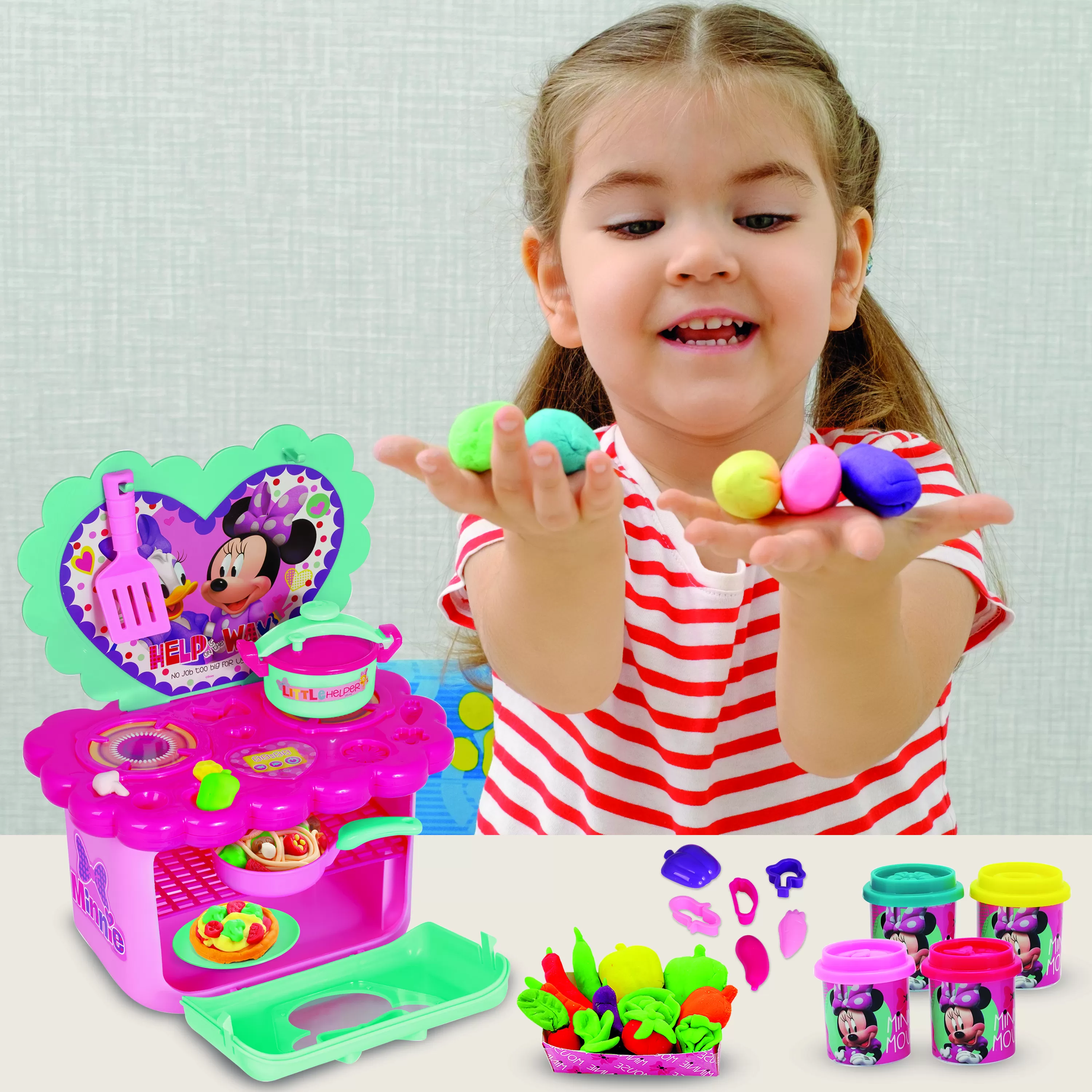 Bucataria de plastilina minnie cu accesorii, varsta de la 3 luni la 6 ani [3]