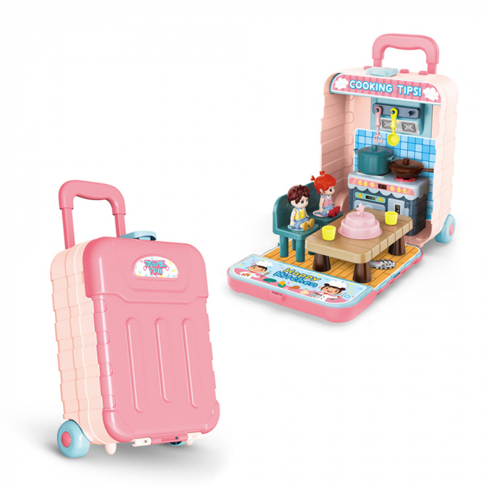 Bucataria vesela 3 in 1, Valiza pentru copii si Cutie depozitare jucarii [2]