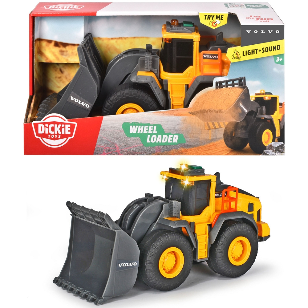 Buldozer Dickie Toys Volvo Wheel Loader 23 cm cu lumini si sunete [8]