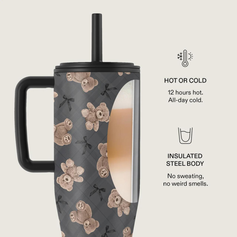 Burga Cana Termos BFF 1.2 L cu capac anti scurgeri si pai reutilizabil, inox [4]